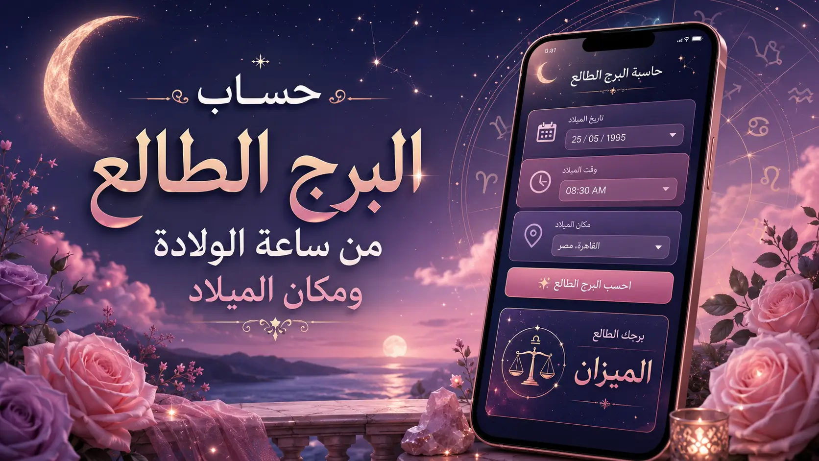 حساب البرج الطالع من ساعة الولادة