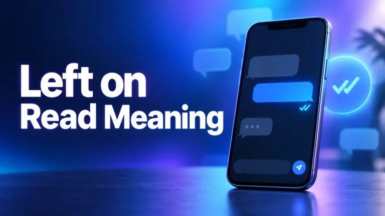 Left on read meaning featured image with a generic messaging screen