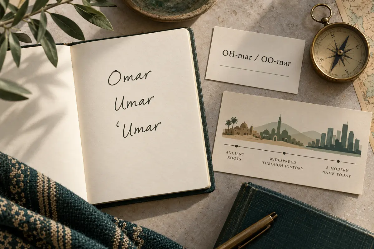 مقارنة بين كتابة اسم عمر بصيغ Omar وUmar وʿUmar
