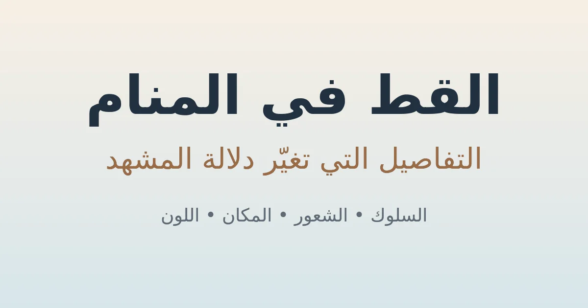 صورة مميزة لمقال القط في المنام والتفاصيل التي تغيّر دلالة الحلم
